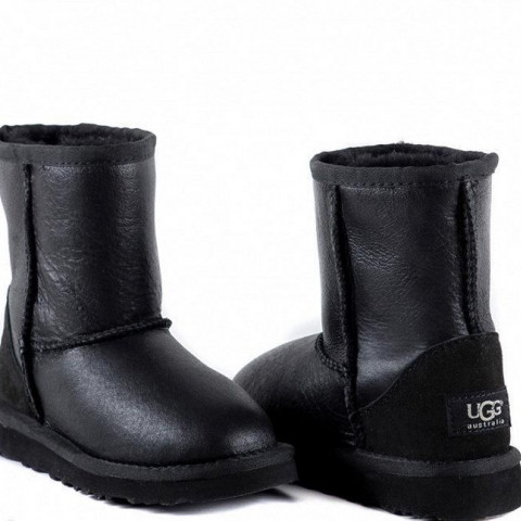 Ugg Kids Classic Short Metallic Black