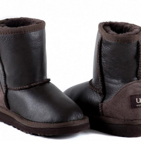 Ugg Kids Classic Short Metallic Chocolate