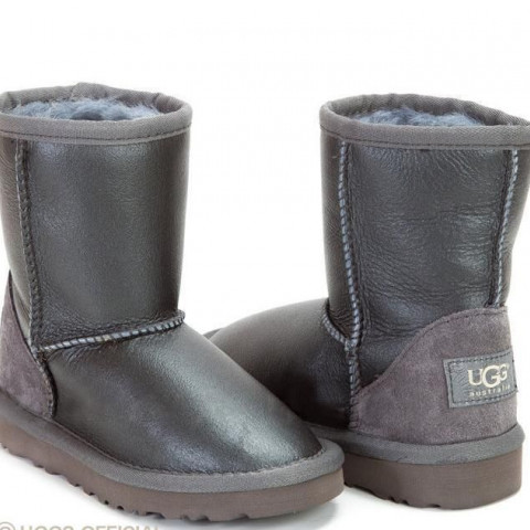 Ugg Kids Classic Short Metallic Grey