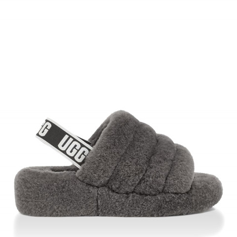 Ugg Fluff Yeah Slide-Grey