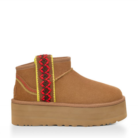 Ugg Ultra Mini Braid Platform-Chestnut