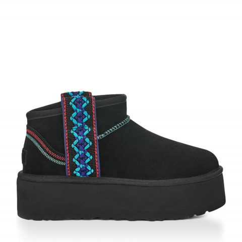 Ugg Ultra Mini Braid Platform-Black