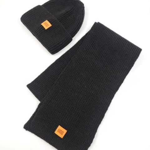 Ugg Chunky Rib Knit Beanie Sen Black