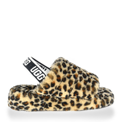 Ugg Fluff Yeah Slide-Leopard