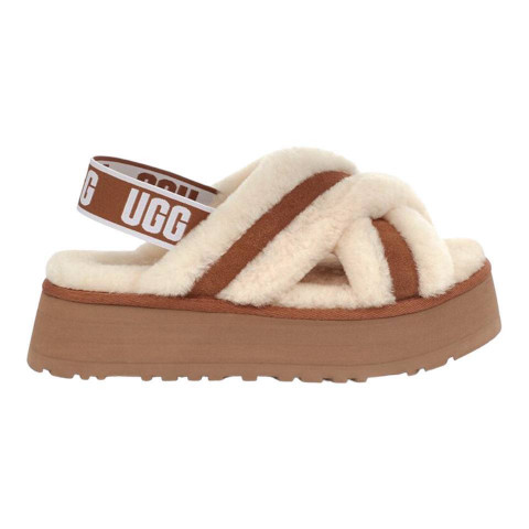 Ugg W Disco Cross Slide Chestnut